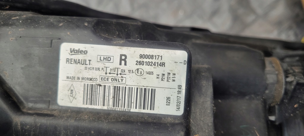 фото №11, Dacia dokker lodgy лампа перед правая фара / 1308