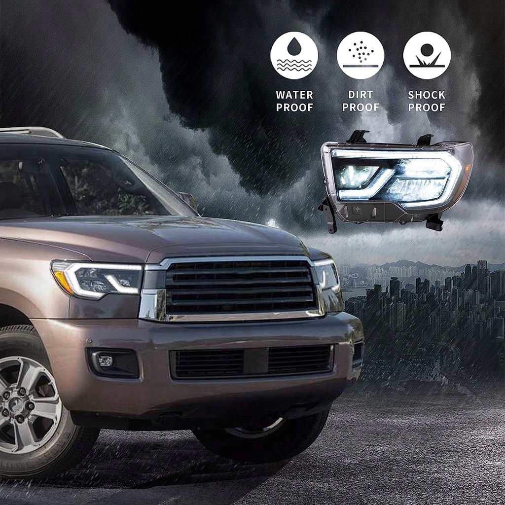 фото №7, Лампа лампы передние комплект +накладки led vland europa toyota tundra 2007-13