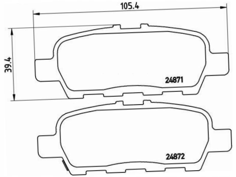 фото №2, Тормозные колодки задняя nissan pathfinder iv 3.5 13-