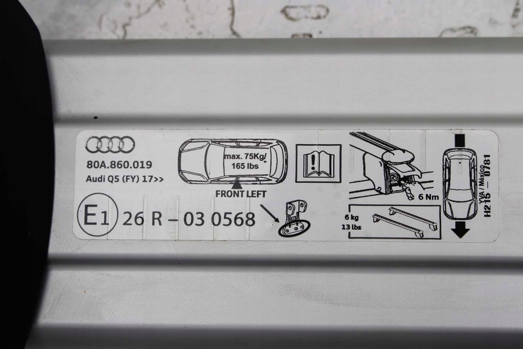 фото №10, Audi q5 балка багажника 80a860019 80a 860 019 рейлінг 2 штуки 80a860019 fy
