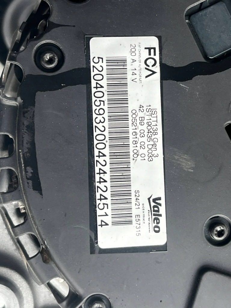 фото №2, Alfa romeo tonale генератор kompletny натяжитель 1.5 hyb