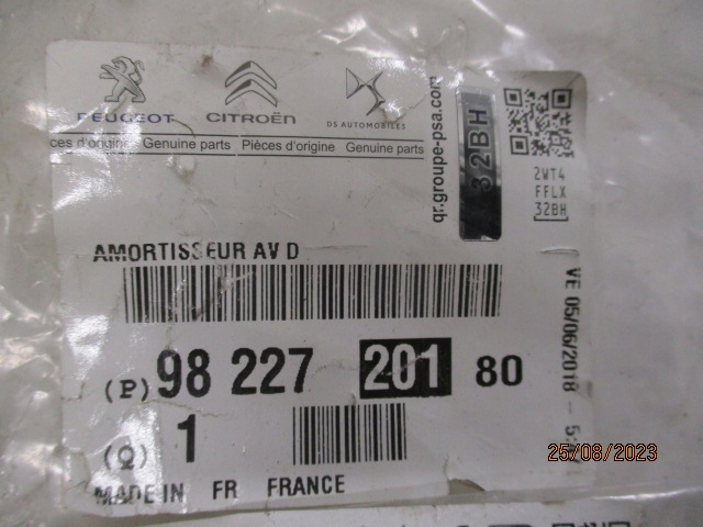 фото №13, Peugeot 3008 i амортизатор правый передний перед 982220180 новый