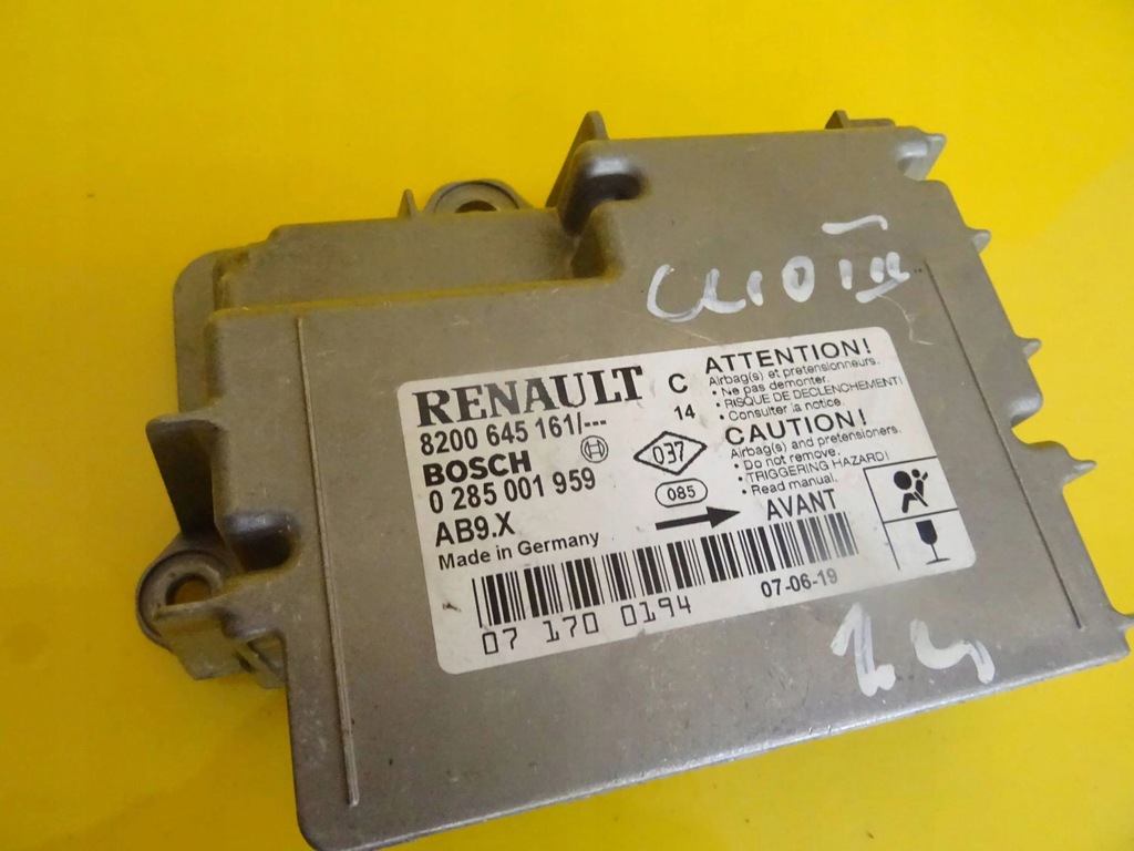 фото №1, Модуль датчик подушка безпеки renault clio iii 8200645161 nr437
