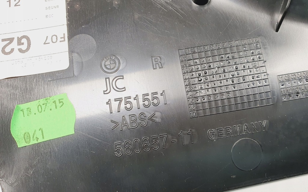 фото №6, Пластик захист стійка права b bmw 5 f07 1751551