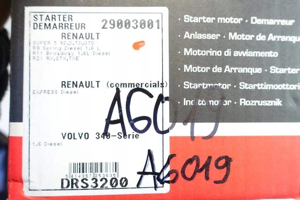 Стартер renault clio 2 1.9 d kangoo 1.9 7700102800 7700106426 Цена