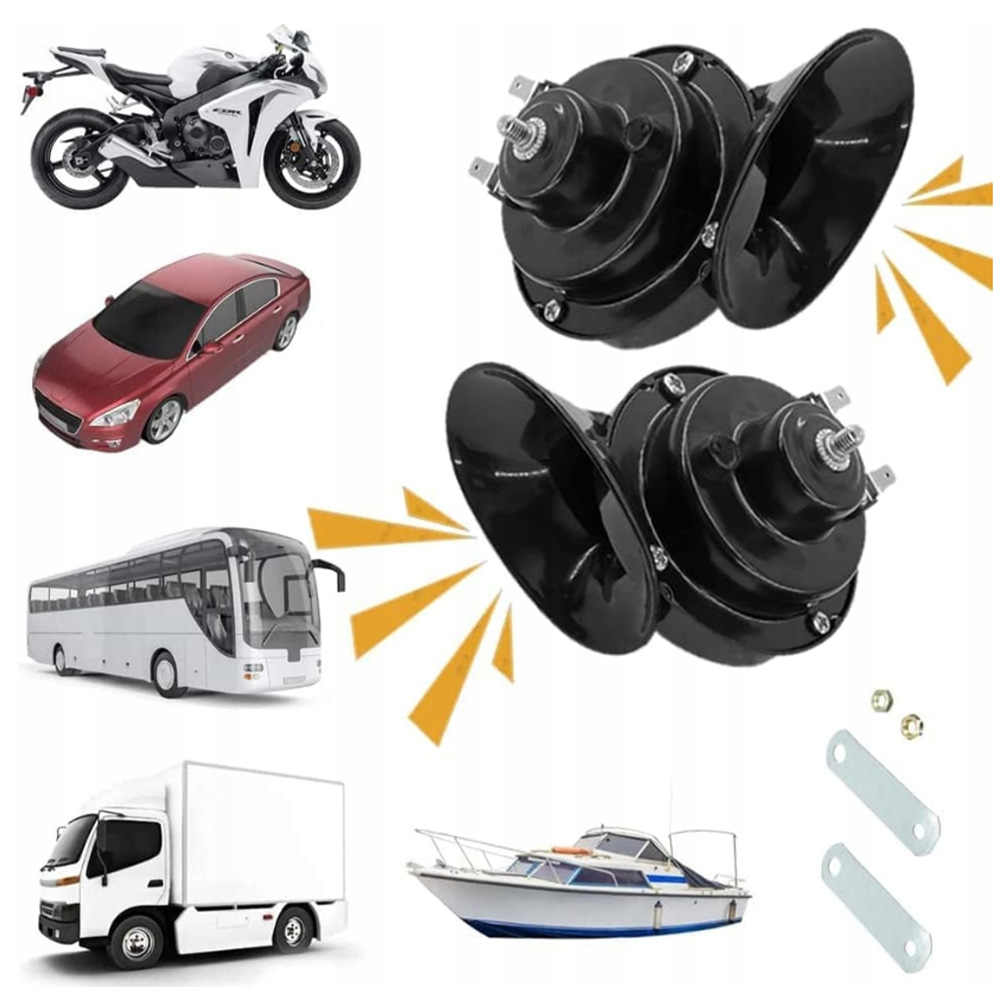 фото №14, 2x клаксон 12v черв'як сигнал сигнал звуковий гучний автомобіля motocykla