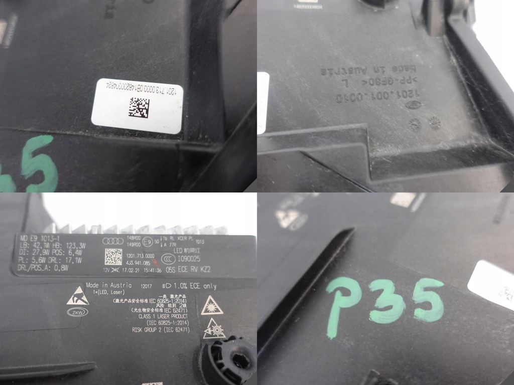 фото №12, Audi e-tron gt rs 4j3 full led laser левая europa лампа