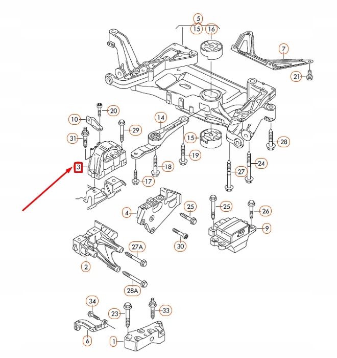 фото №11, Audi tt 8j правый сторона двигатель mounting 8j0199262 oem