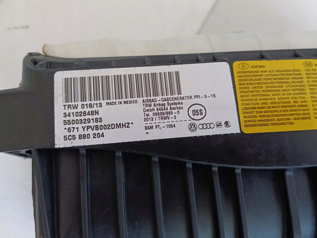 фото №7, Подушка безопасности подушка пассажира 5c5880204 vw beetle 5c