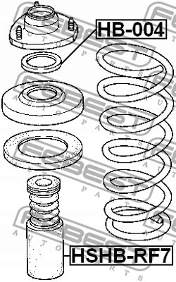 фото №2, Febest hb-004 подшипник цилиндрический, кронштейн амортизатора