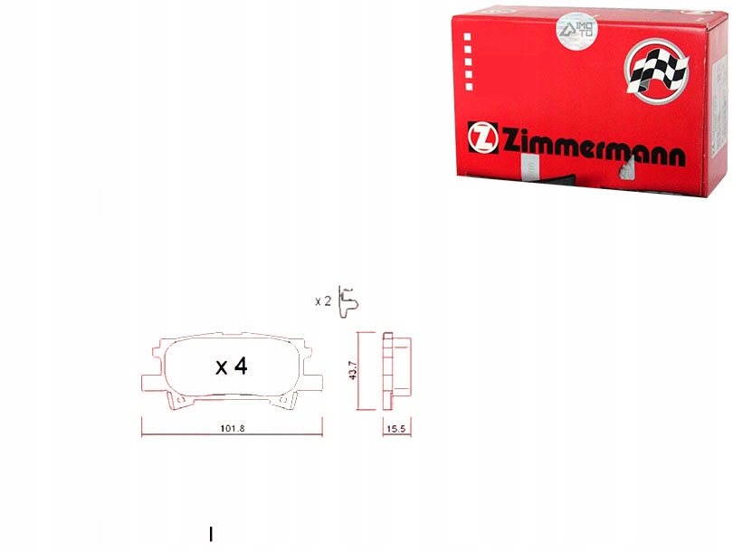 фото №1, Zimmermann 23967.155.1 набір гальмівних колодок гальмівних, гальма дискові