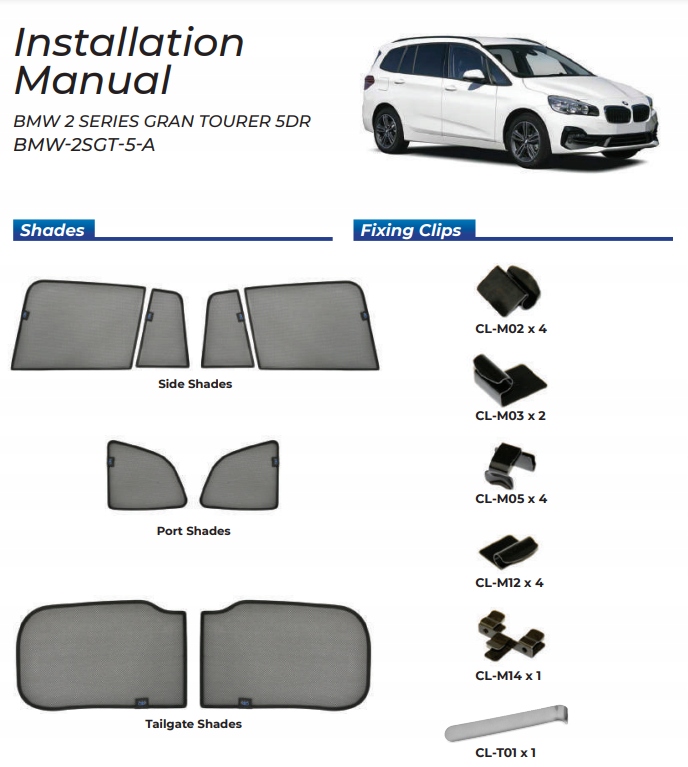 фото №15, Шторки защита солнечные bmw 2 f46 gt 2014- защита шторка солнцезащитные