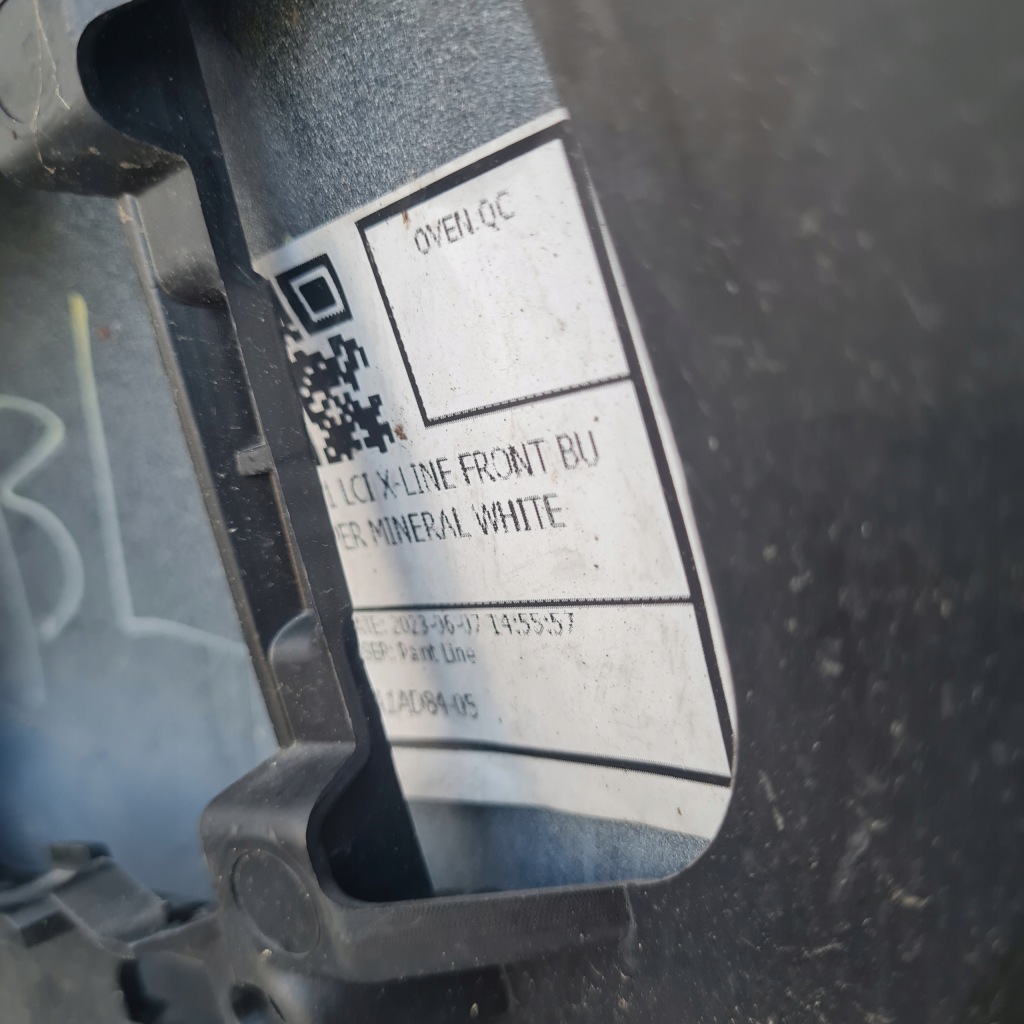 фото №10, Бампер перед bmw x3 g01 lci lift a96 цвет mineralweiss