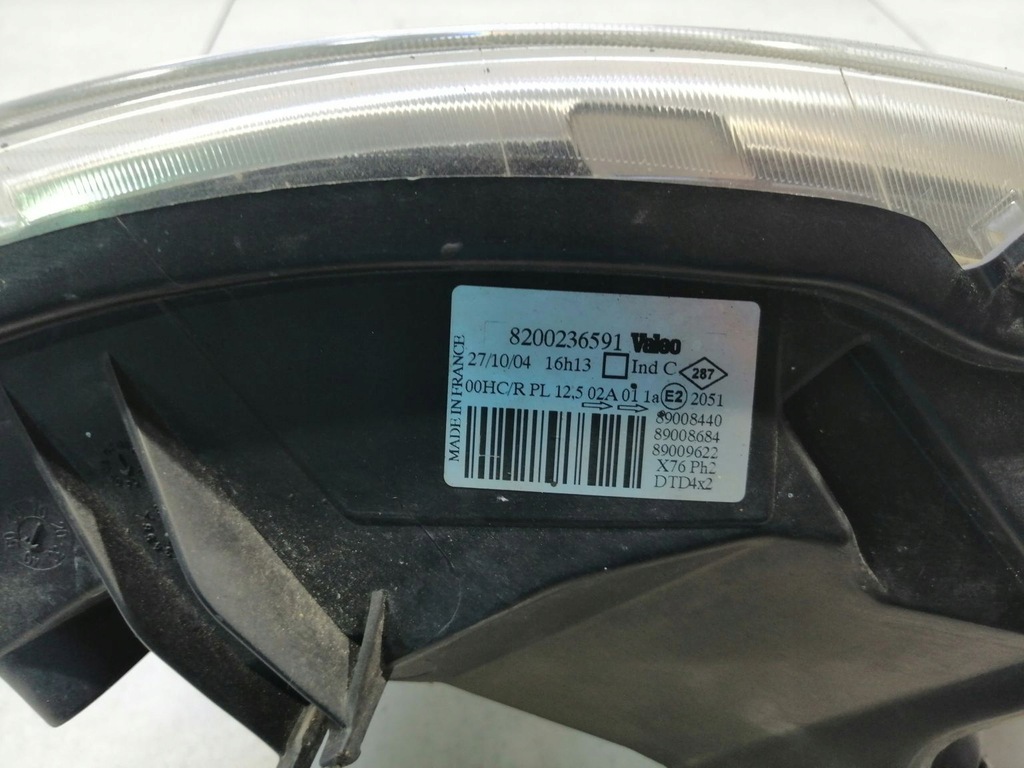 фото №4, Лампа фара правый перед renault kangoo i lift