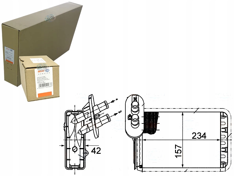 Mahle original ah 164 000s теплообменник тепла, обогреватель салона с Разборки