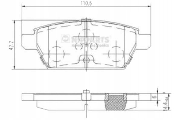 фото №1, Комплект гальмівних колодок гальмівних nipparts +gratisy