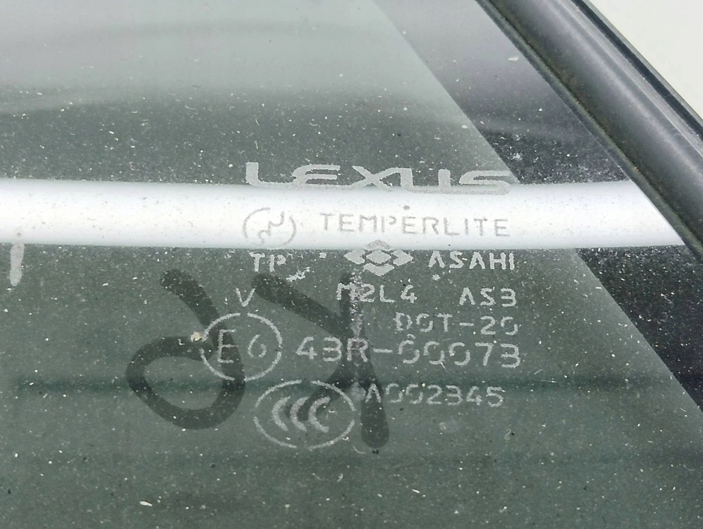 фото №8, Lexus rx 330 - 350 - 400h 2005 ліва сторона скло кузовна двері задніх
