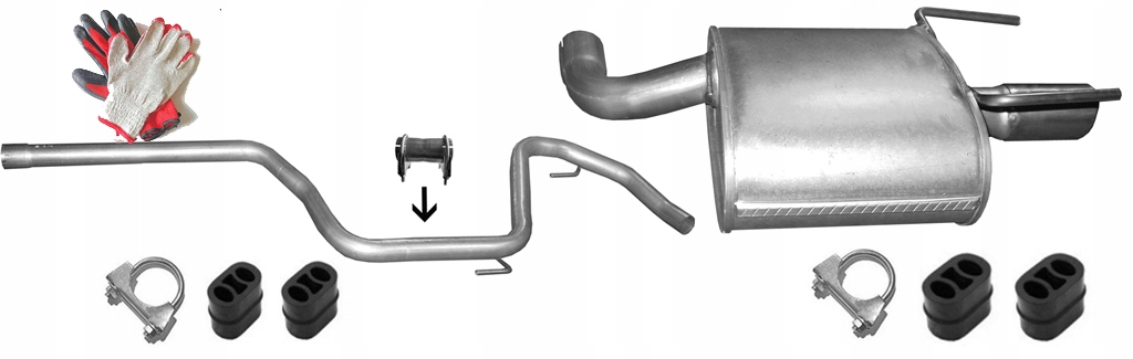 фото №1, Alfa romeo 159 2.0d 1.9d 05-11 труба гасник кінцевий