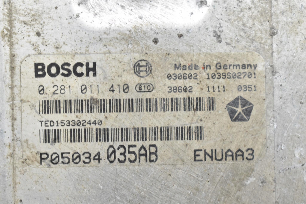 фото №7, Блок управления двигателя p05034035ab 0281011410 chrysler pt cruiser 2.2 crd 121 km