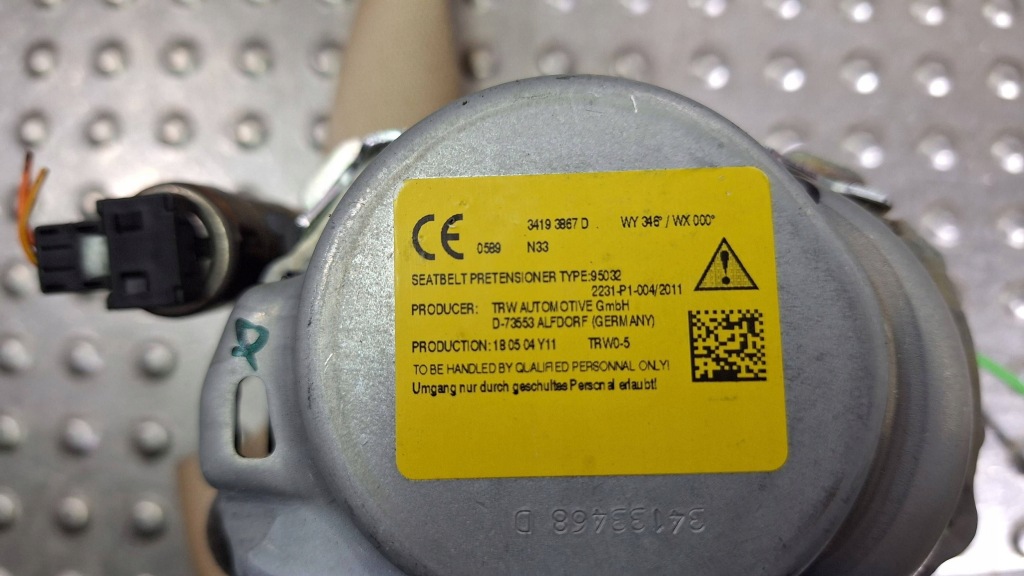 Ремень безопасности правый  перед 34193867d s2743007004 bmw 5 g30 g31 Недорого