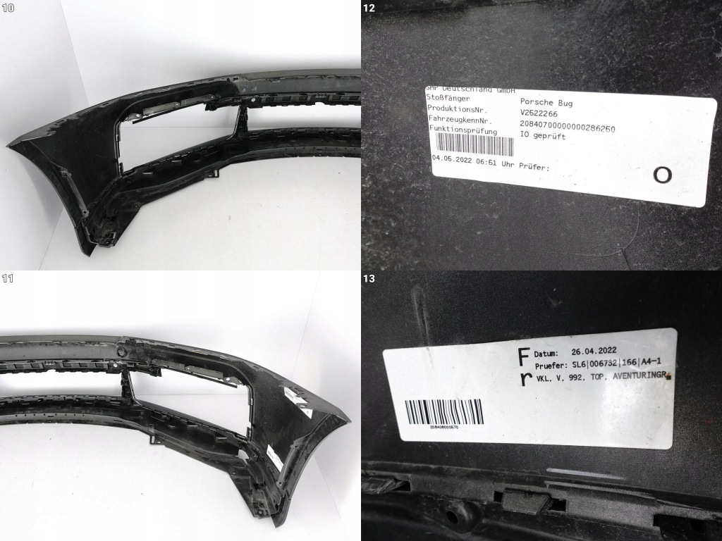 фото №11, Porsche 992 911 turbo s 19- бампер спойлер молдинг перед