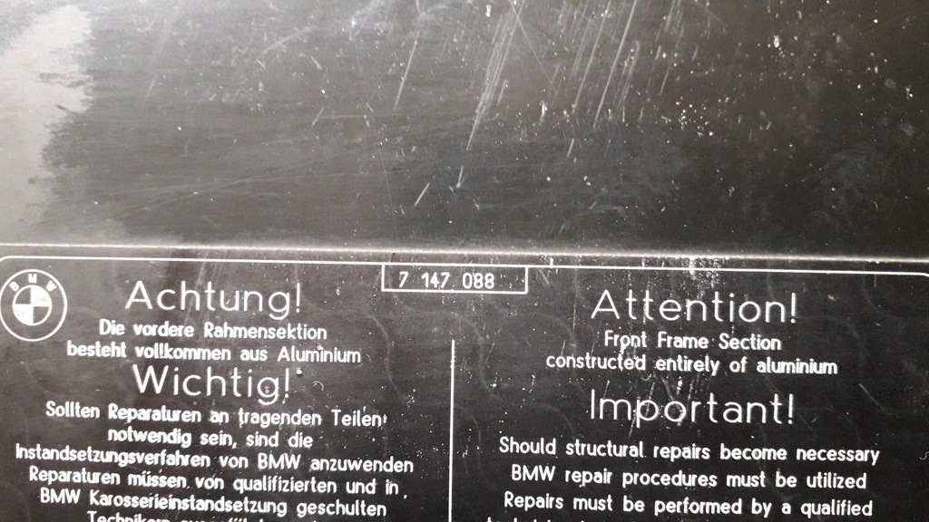 фото №8, Bmw 5 e60 e61 підсилювач поперечина перед 7033741