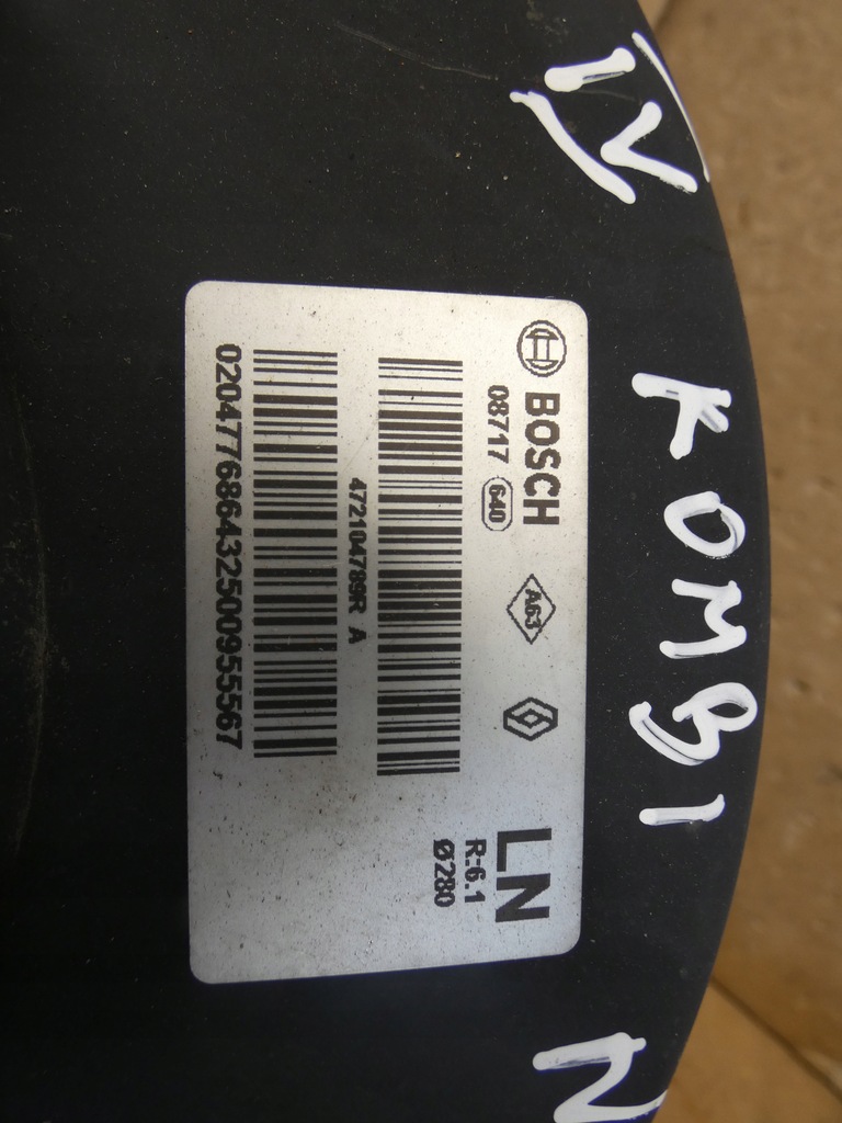 фото №4, Насос підсилювач гальм renault megane iv 1.2 tce 472104789r