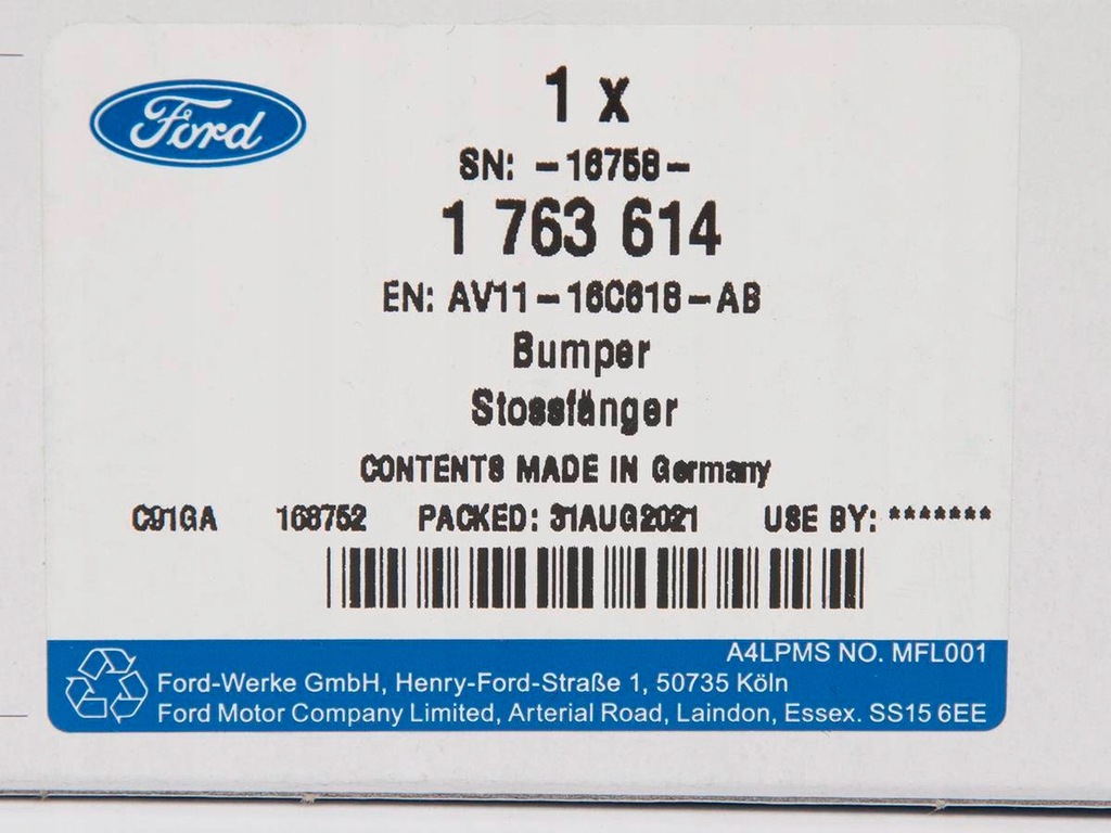 фото №8, Отбойник капот ford b-max 2012-2017 _ 1763614 _ av11-16c618-ab