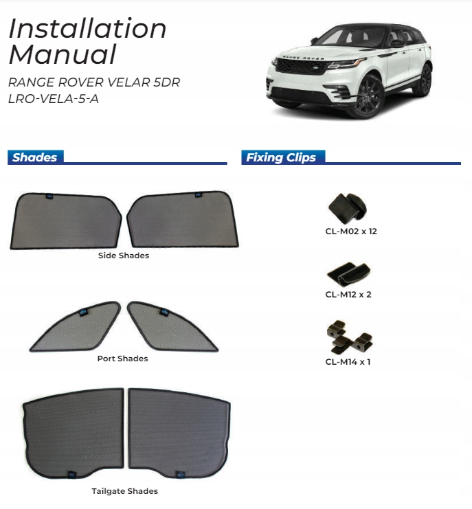 фото №15, Шторки land rover range rover velar 2017- защита шторка солнцезащитные