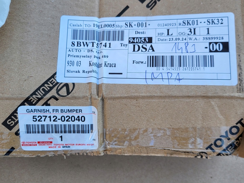 фото №11, Молдинг бампера лівий перед toyota corolla e21 hb оригінал nowa