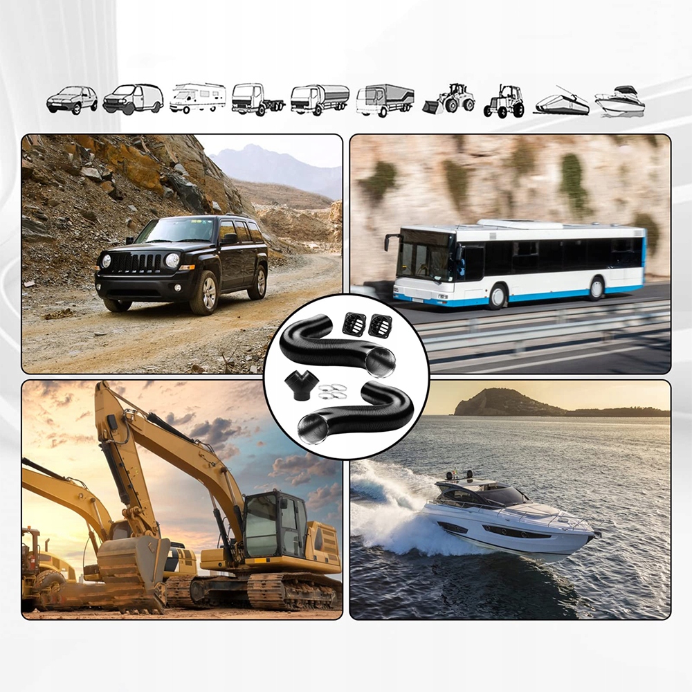 фото №13, 75 mm труба набір rur do обігрівача автомобільний do webasto eberspacher