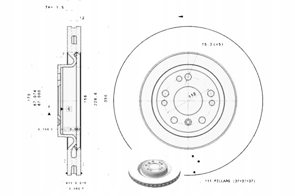 фото №1, Brembo 09.a958.11 диск гальмівна