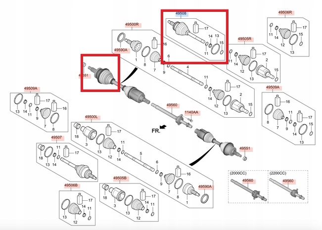 фото №1, Шарнір правий зовнішній do kia stinger