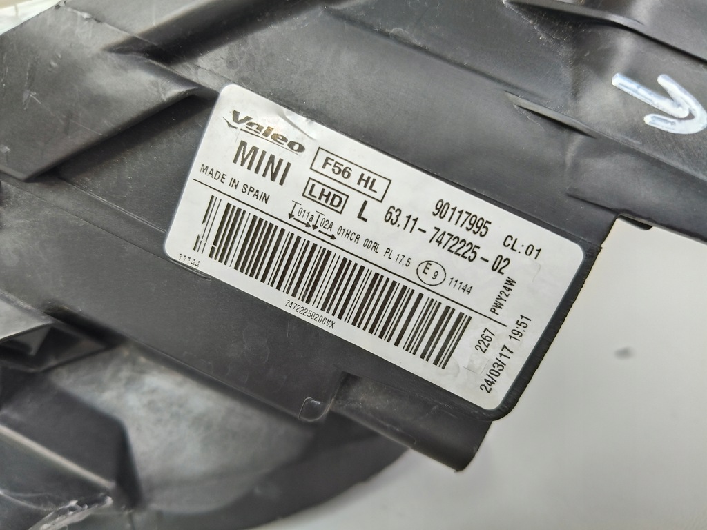 фото №10, Лампа ліва фара mini cooper one f55 f56 14- full led