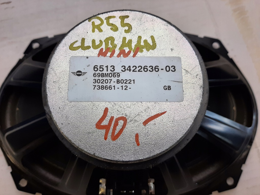 фото №3, Mini cooper r56 динамик задняя задний 3422636