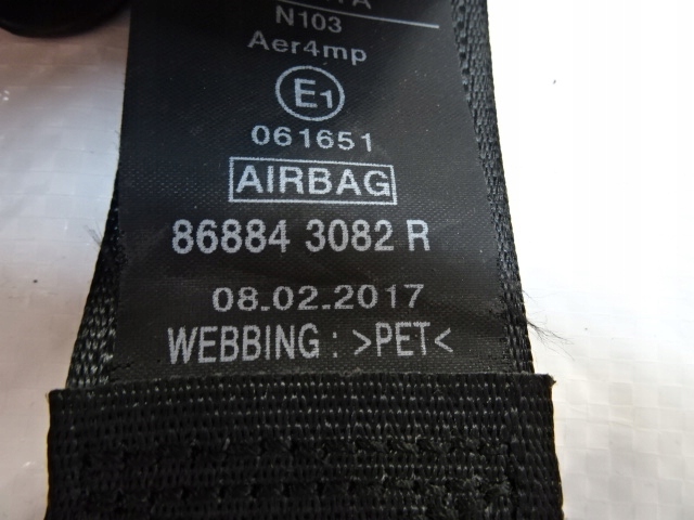 Купити Renault kadjar лівий передній ремінь безпеки 868843082r