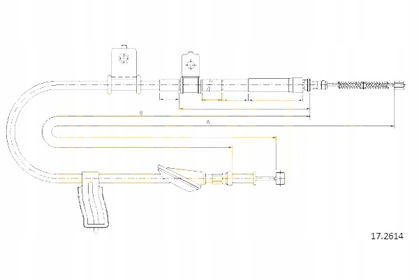 фото №1, Cofle трос гальма ручного subaru