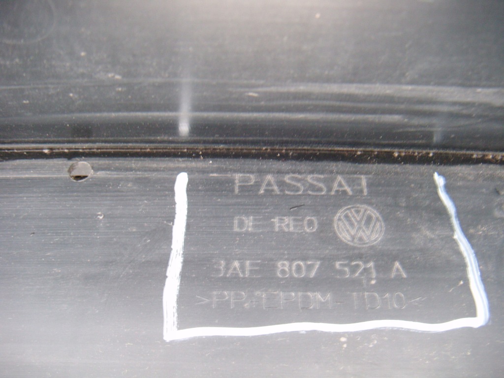 фото №12, Vw passat b7 накладка спойлер бампера задня 3ae807521a