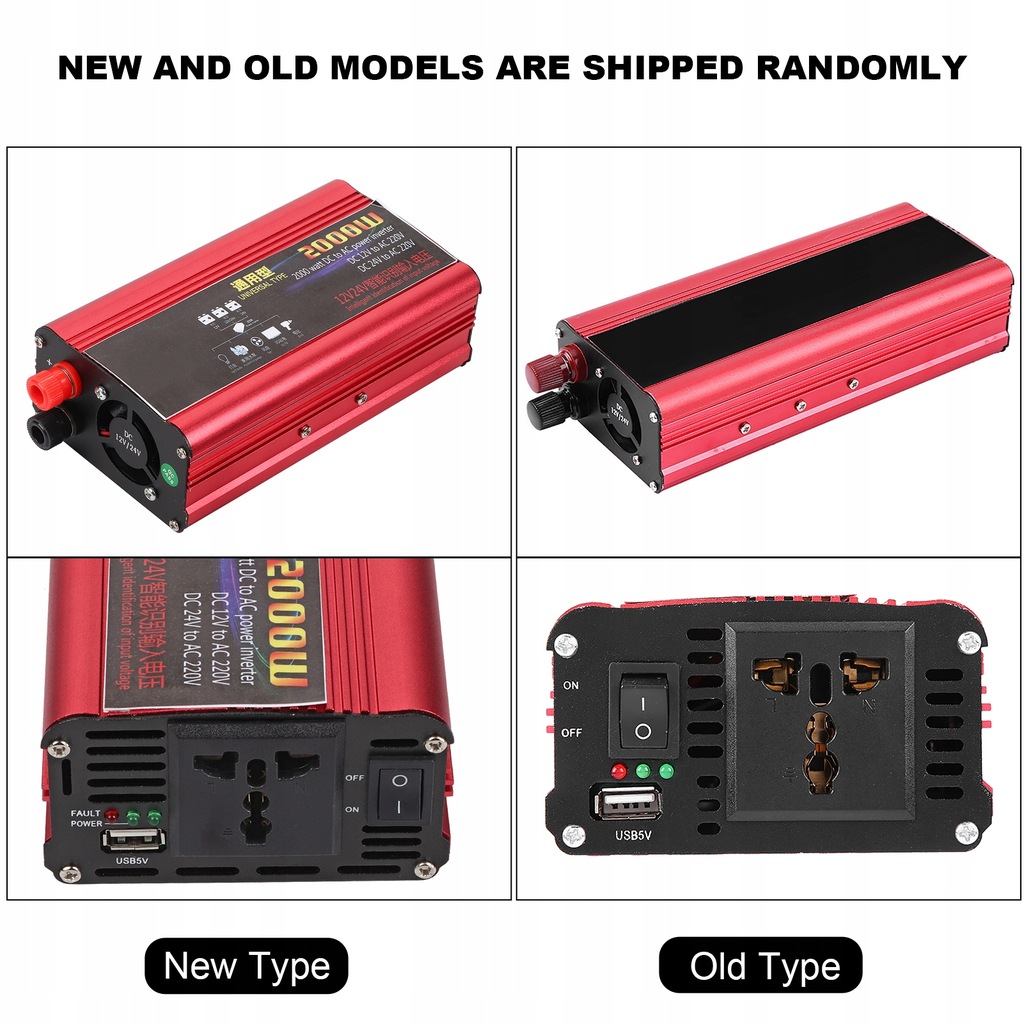 фото №12, Перетворювач напруги автомобільний 2000 w адаптер зарядний пристрій usb