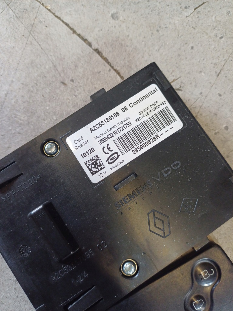 фото №3, Считыватель карты renault megane iii nr. 285909828r