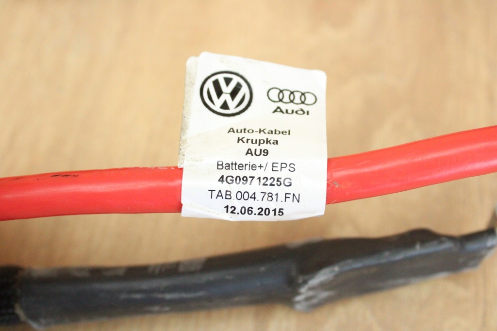 фото №7, Оригинальная жгут провода плюсовой аккумулятор audi a6 c7 4g0971225g 38km