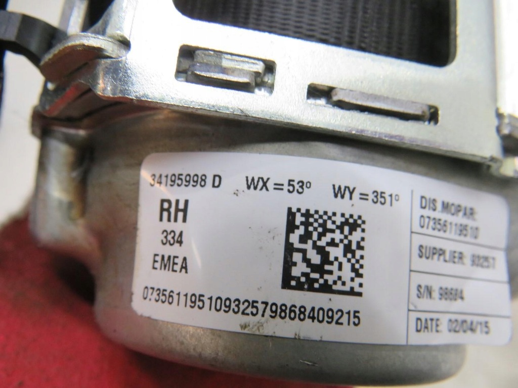 фото №4, Pas натяжитель правый задняя fiat 500x