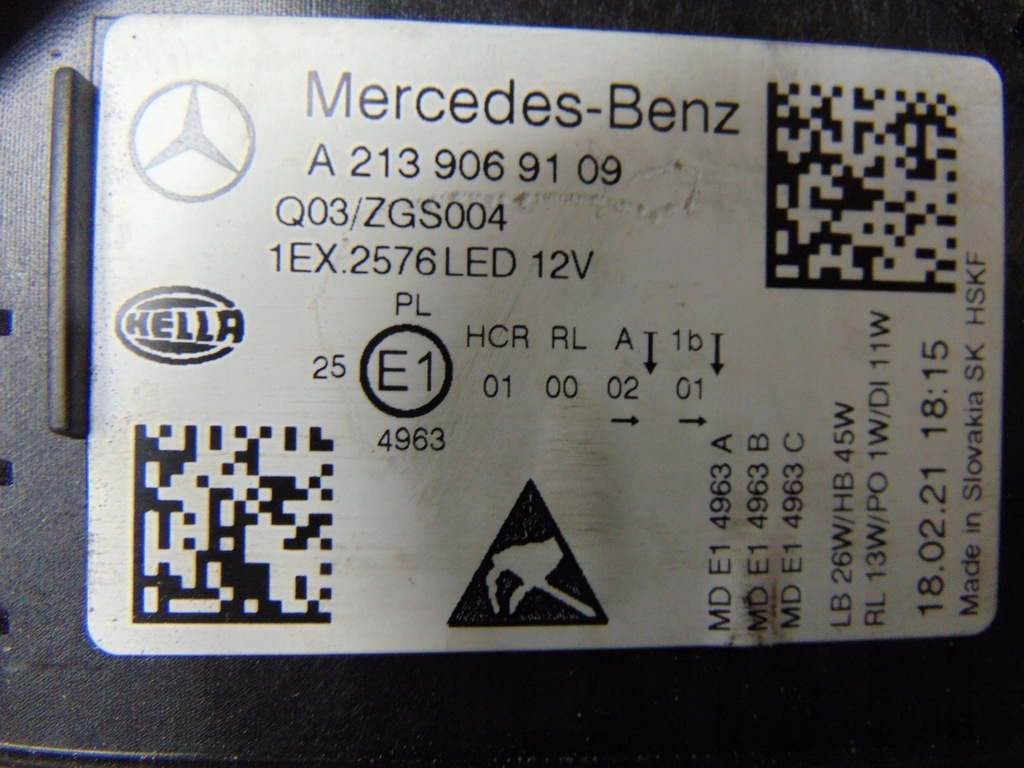 фото №16, Mercedes w213 full led лампа ліва a2139069109