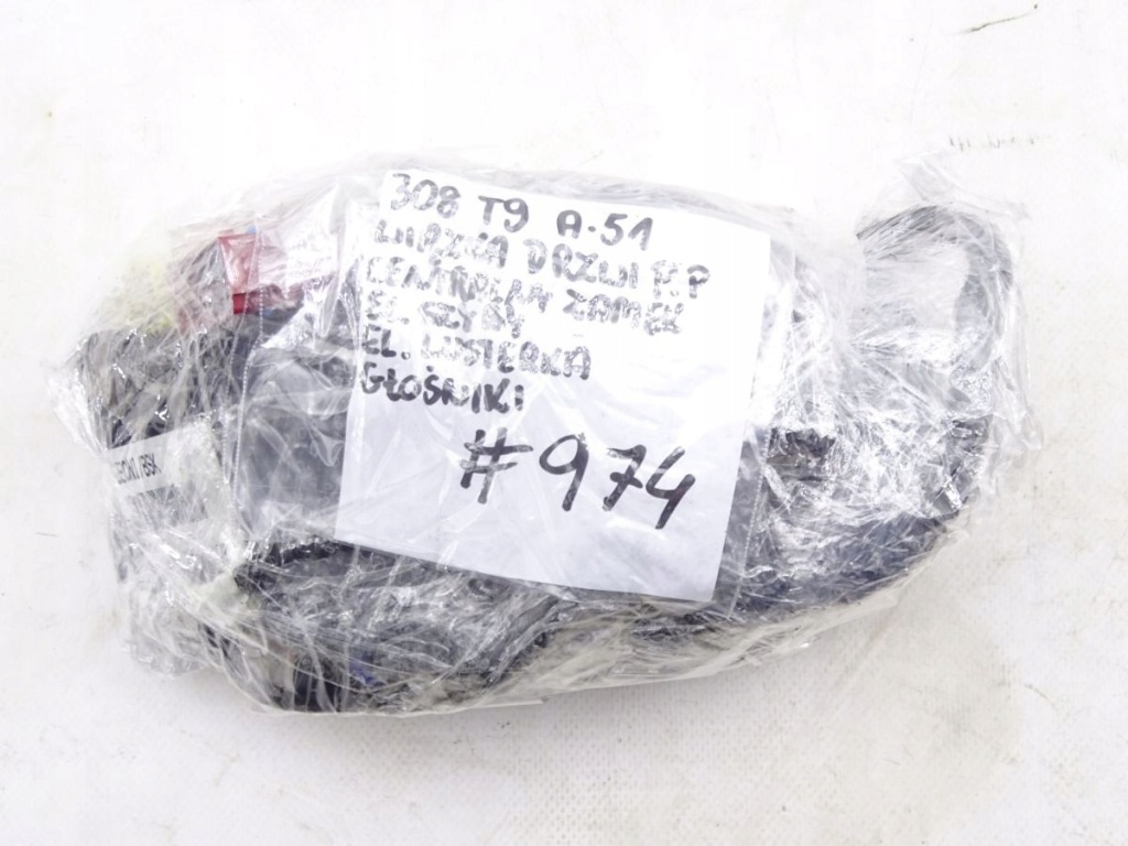 фото №6, Peugeot 308 ii t9 13-21 джгут електропроводка двері правий перед #974