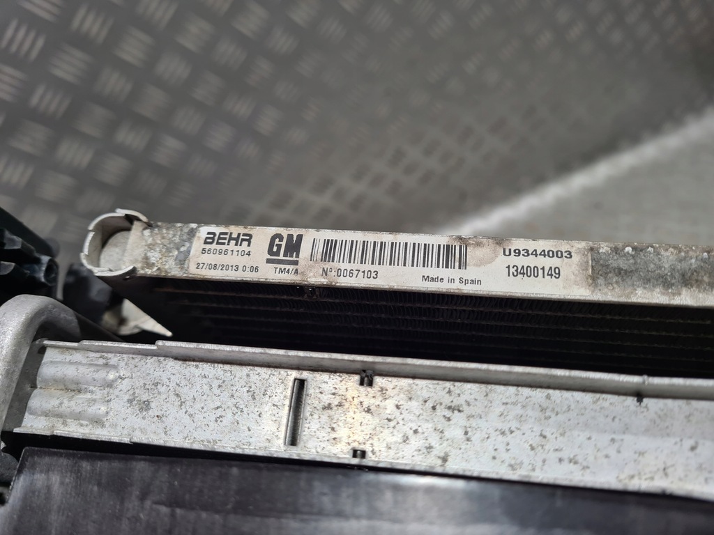 фото №13, Комплект радіатор радіатор wody вентилятор інтеркулер meriva b 1.4 turbo