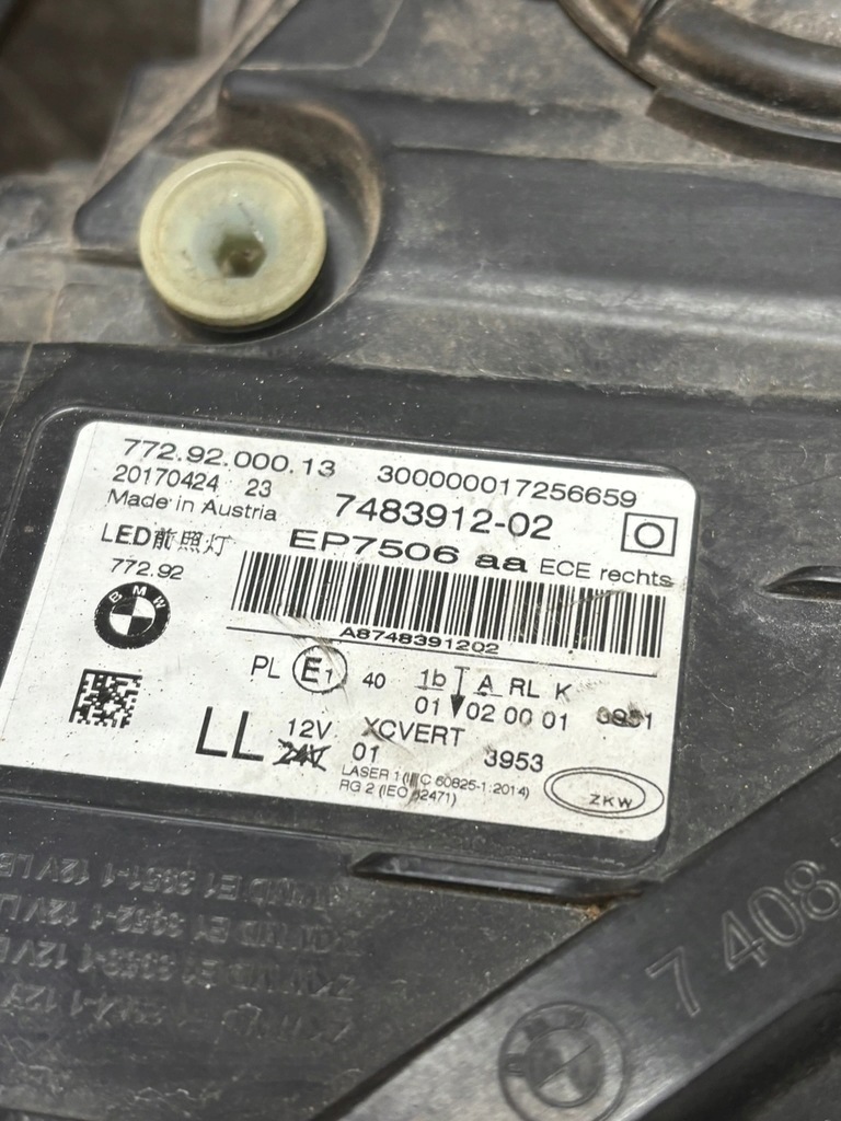 фото №14, Лампа правий перед комплектна bmw 7 g11 g12 laser light 7483912 eu