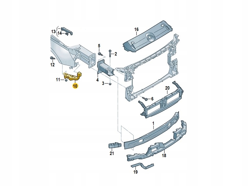 Кронштейн бампера праве audi a4 b9 2015- Доставка