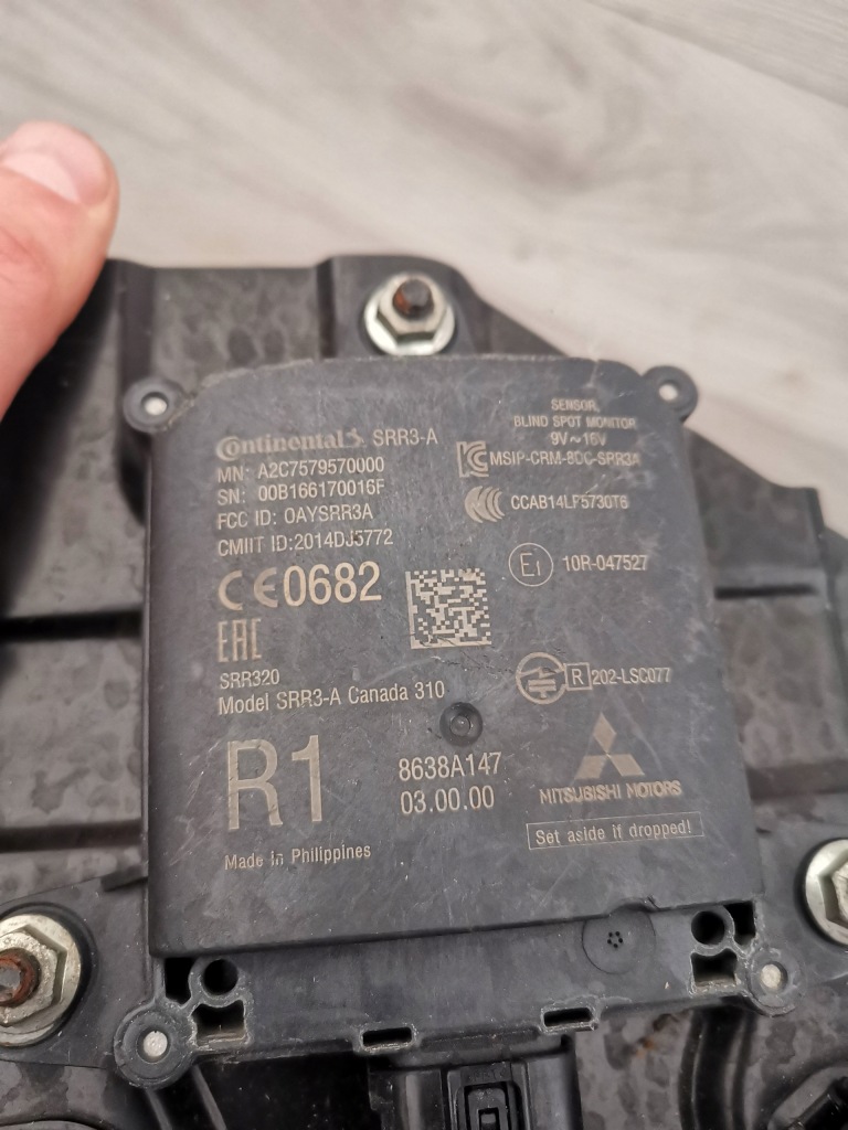 фото №4, Mitsubishi outlander iii lift радар мертвого pola задня задній лівий 8638a147
