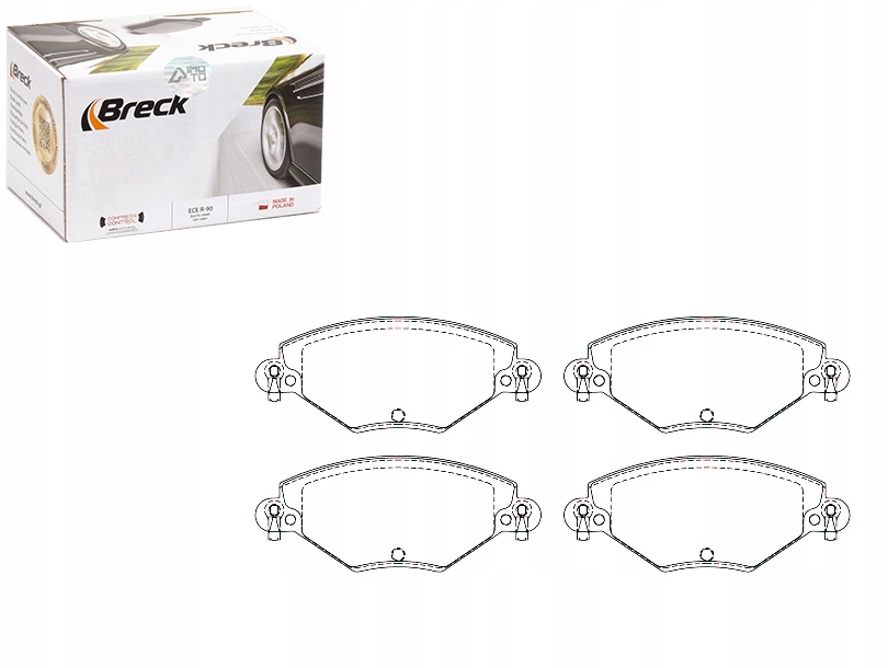 Купить Комплект тормозных колодок тормозных breck fdb1411 573027j