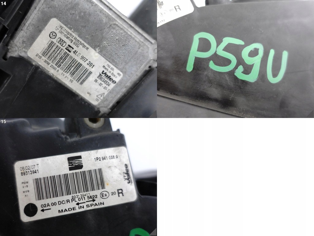 фото №12, Seat leon ii 1p2 1p1 1p0 05-09 cupra altea 5p0 лампа ксенон поворотний правий eu